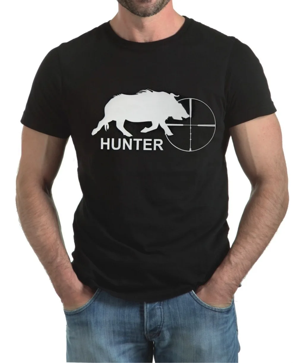 

Brand Clothing 2019 Sleeve Male Harajuku Top Fitness Wild Boar Hunting Shooting Design At Tees Shirts