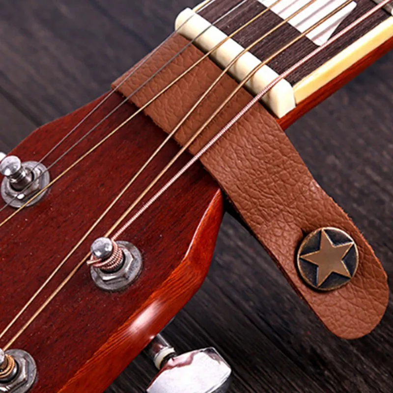 Классический гитарный бас кожаный ремень держатель Кнопка Струнные инструменты безопасный замок для акустической электрогитары 2 цвета