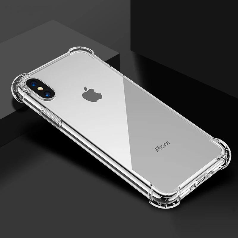 

Anti-knock Silicone Case for Apple iPhone 11 Pro XS Max X XR 6 6S 7 8 Plus 5 SE Soft TPU Clear Transparent Cover Full Protective