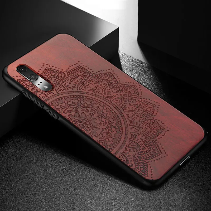 

For Huawei P20 Pro Fitted Phone Case 2019 Luxury Natural Wooden Case for Huawei p20 Cases Cover Shell Shockproof Coque fundas