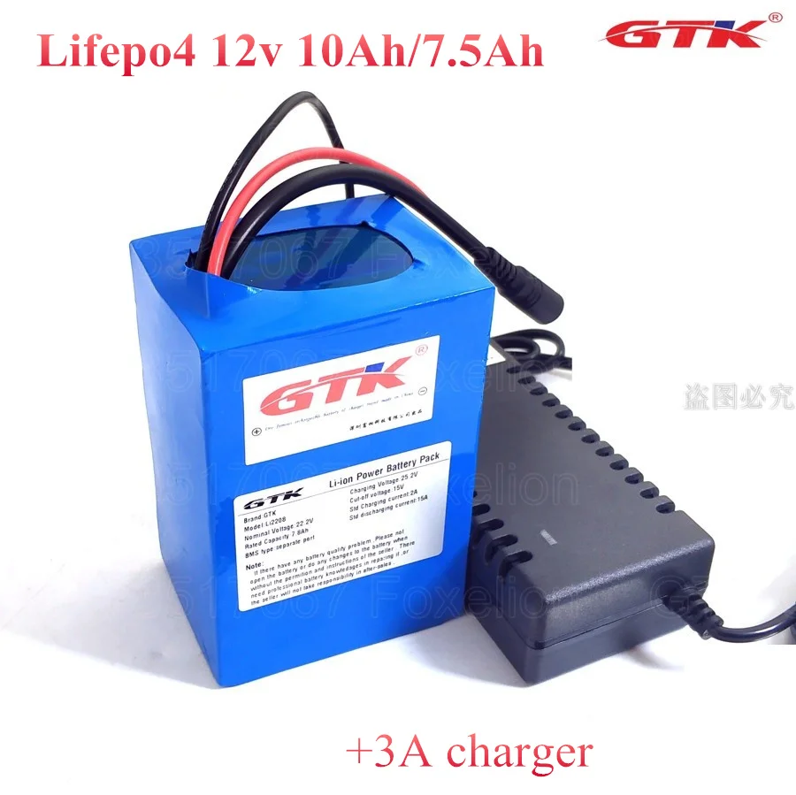 4S Lifepo4 аккумулятор 12,8 V 10Ah 7.5Ah 26650 цилиндрические батареи для автомобиля черный ящик Солнечный уличный светильник+ 14,6 v 3A зарядное устройство
