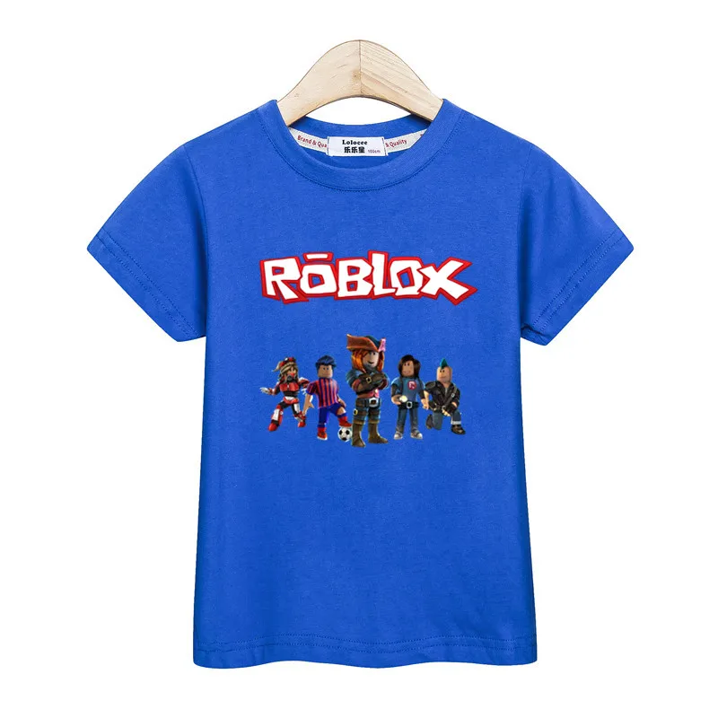 

Lolocee fashion boy teeth Roblox kids t-shirt short sleeve casual tops summer boys clothes 3-14T girl full cotton children shirt