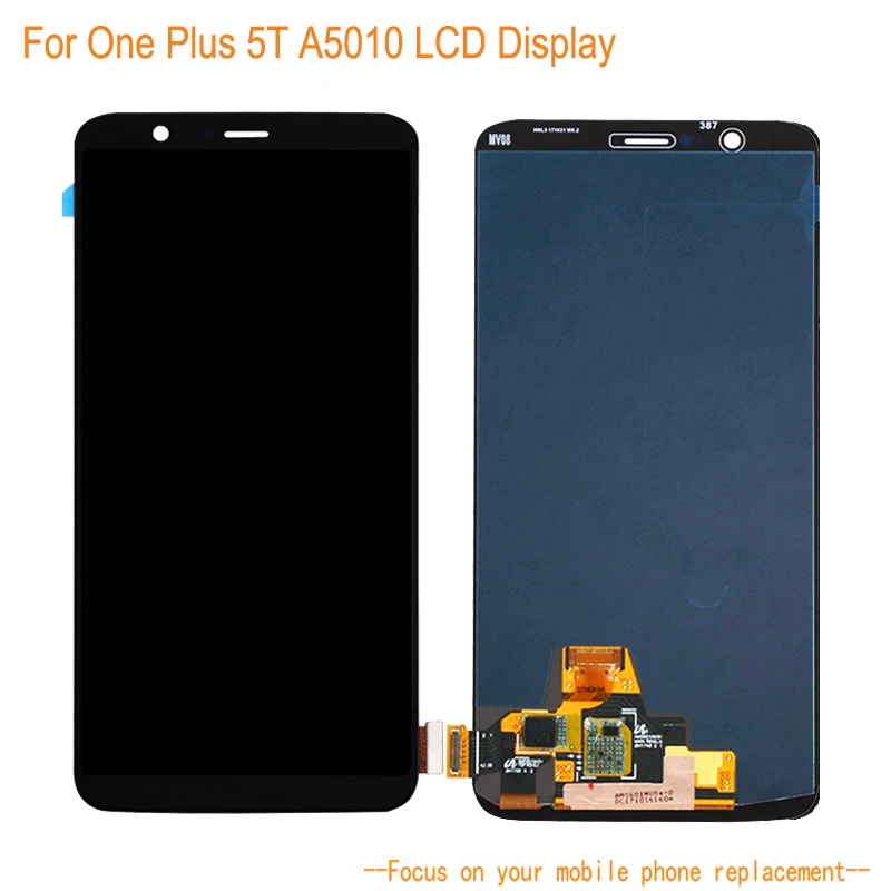 

LCD Display For One Plus 5T+ 6.01''Touch Screen Touch Panel Senor Digitizer Mobile Phone Assembly Replacement Black