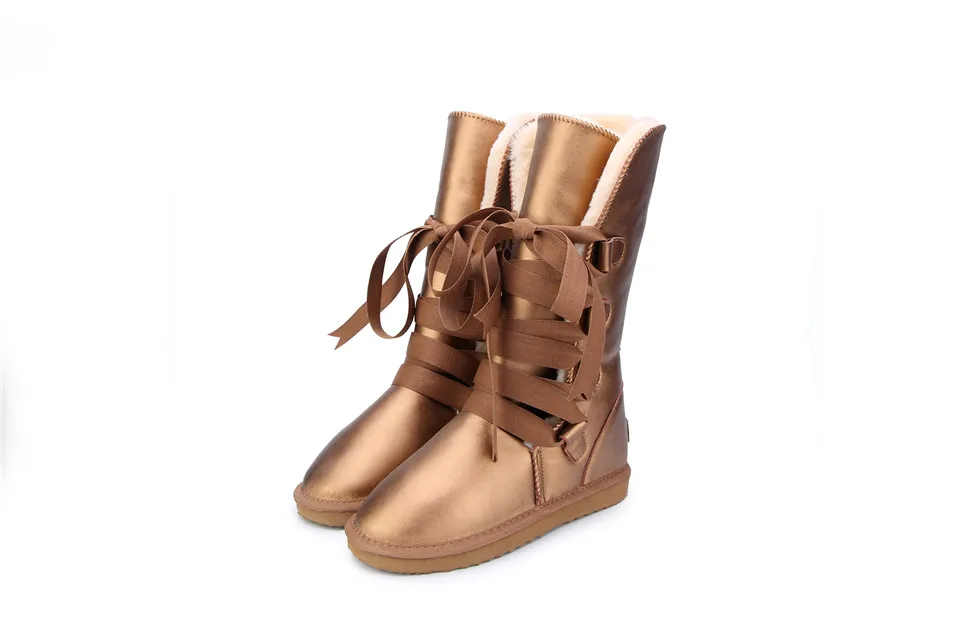 MBR FORCE/классические женские зимние ботинки из натуральной воловьей кожи в австралийском стиле; зимние ботинки на меху; водонепроницаемые женские высокие ботинки