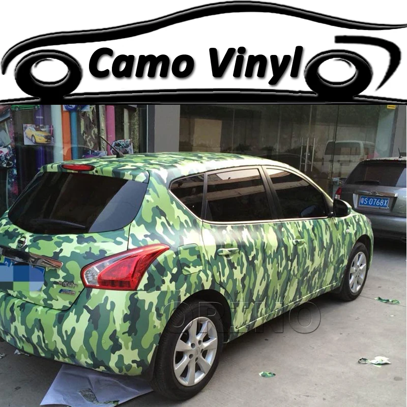 Car Styling Forest Urban Camo Vinyl Wrap Military Green Camouflage