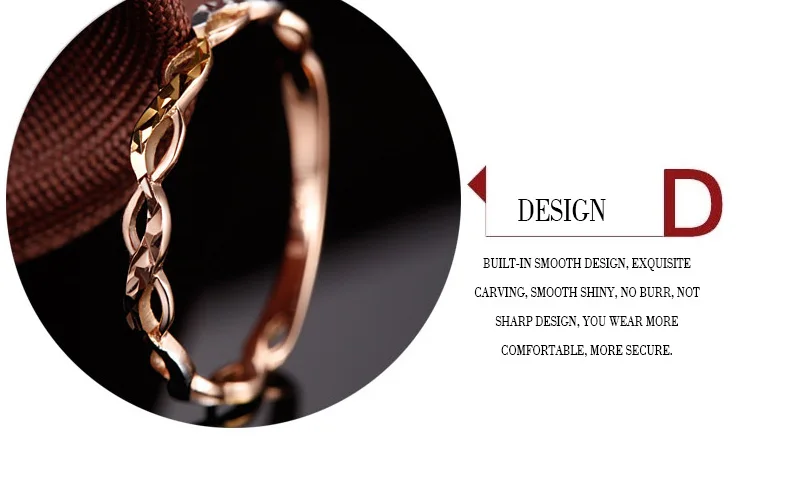 18k Gold Women Rings Beautiful Exquisite Smooth Classic Real 750 Solid Rose Yellow Girl Gift Party Discount Good Nice new hot