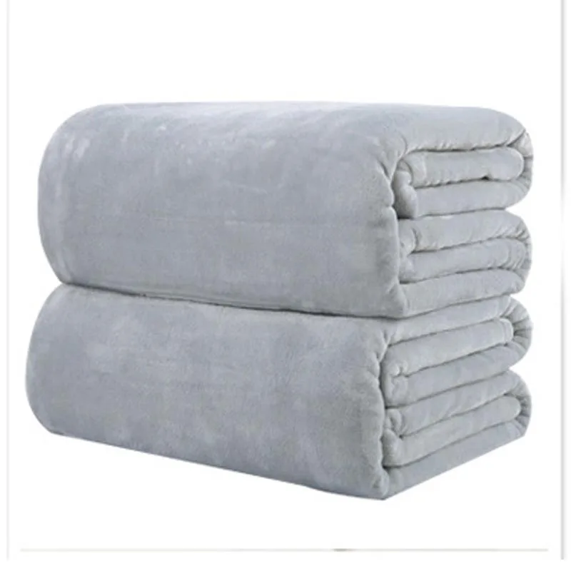 Выгодная цена, коралловый флис, удобное домашнее одеяло, Осень-зима, очень мягкое, сохраняющее тепло, диван/детское одеяло, размер 70*100 - Цвет: Gray