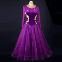 velvet ballroom dance dress fringe dress ballroom dancing latin ballroom dress modern dance costumes tango waltz dress Foxtrot