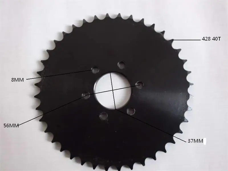 Us 39 99 Atv Utv 4x4 Go Kart Karting Quad Buggy Rear Sprocket Sprockets Tandwiel 40t For 428 Chain For China Motorcycle Parts 110 350 Kart Go Atv