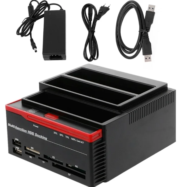 USB3.0 для SATA IDE Внешний 2," /3,5" HDD жесткий диск Док-станция кардридер* dls - Цвет: Белый