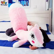 Cute Soft Plush Long Tail Fox Toy Stuffed Cartoon Foxes Doll Pillow Cushion Bloster Baby Kids Friend Girl Birthday Gift Triver