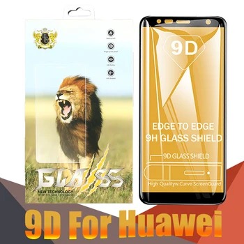 

100pcs 9D Full Cover Tempered Glass For Huawei Honor V20 20 20i 10 Lite 9S 9E 8S 8X Max HD Anti-Scratch Film With New Package