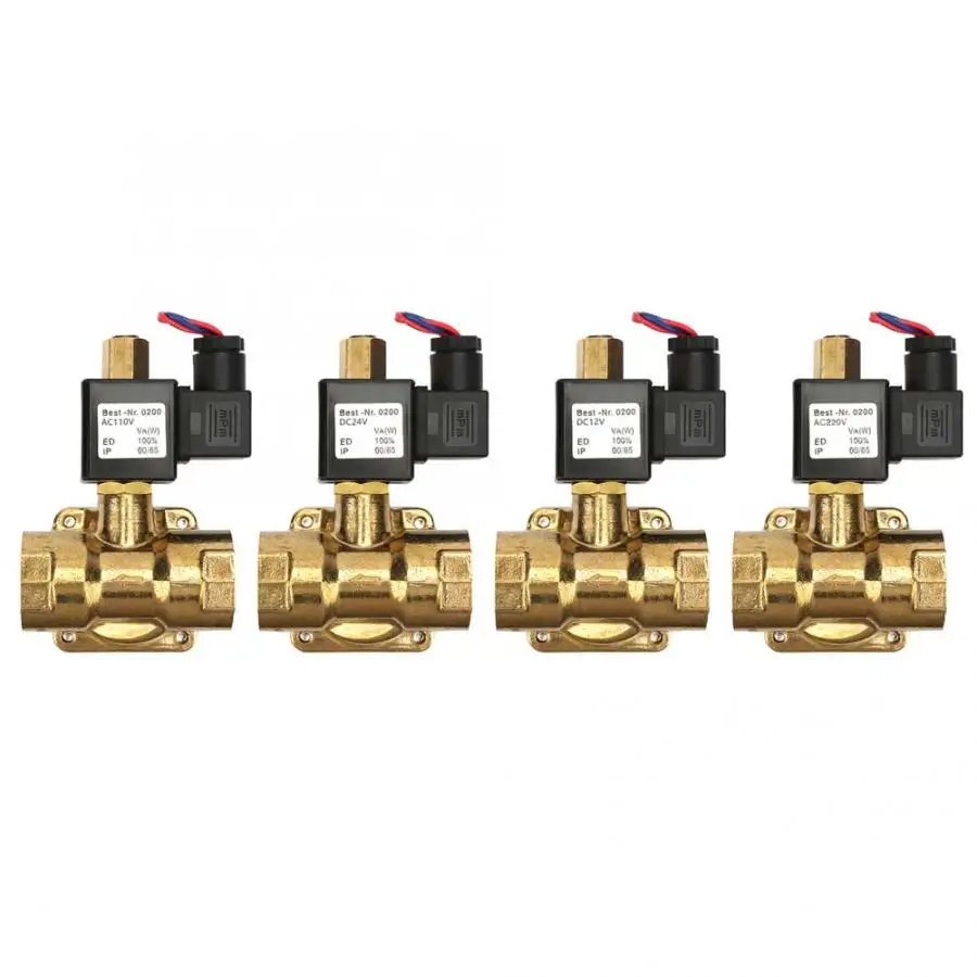 G" Нормально открытый латунный Электрический электромагнитный клапан для воды воздуха 0-1.6Mpa 232psi инструмент