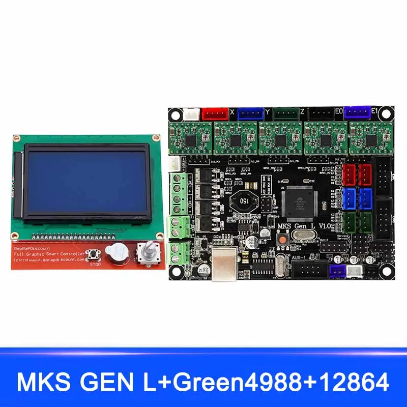 

For MKS GEN L 12864 LCD Minipanel Touching Display 3D Print Kits with A4988 Driver LSMK99
