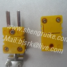 K Тип термопары с мини-разъем 2*250 мм Высокое качество