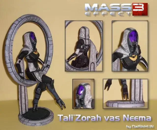 Mass Effect 3 Tali 'Zorah нар Райя бумага-3 D модель Diy