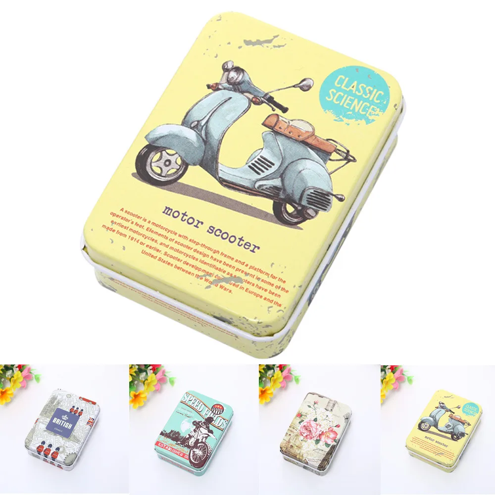 

Travel Cosmetic Case Organizer Storage Cartoon Tinplate Jewelry storage organizer Creative Cute Funny Lovely Pretty tin boxes
