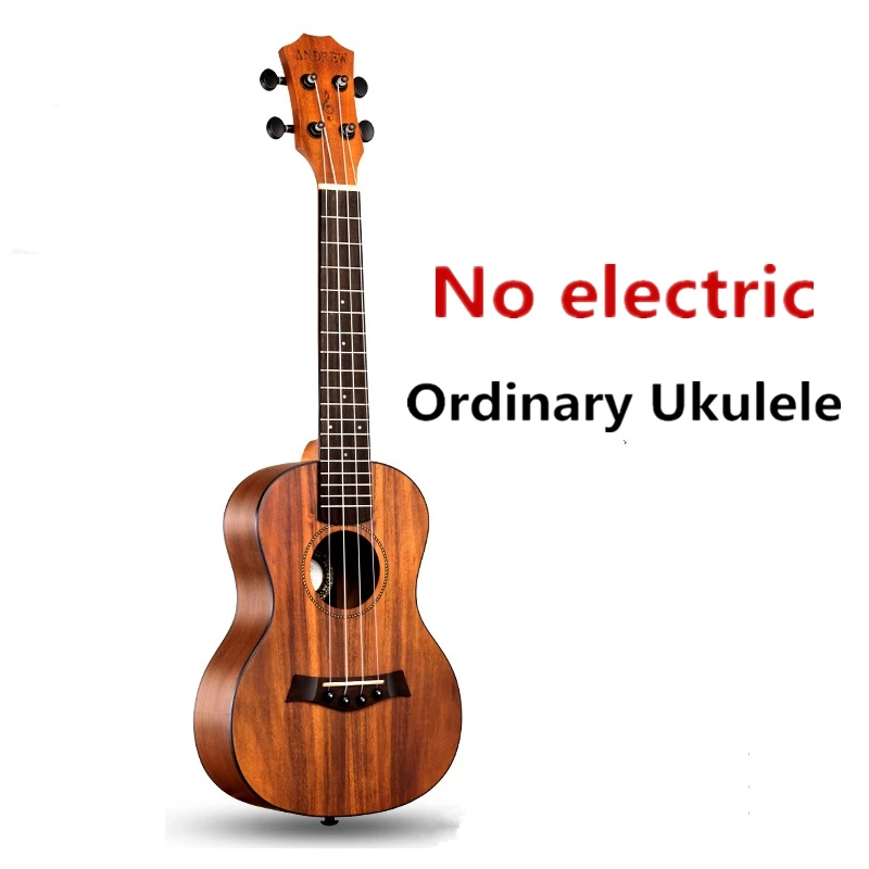 Гавайские гитары укулеле 23 26 дюймов все акации Мини электрическая концертная акустическая гитара 4 струны Ukelele Guitarra установка звукоснимателя Музыка Путешествия - Цвет: Ordinary