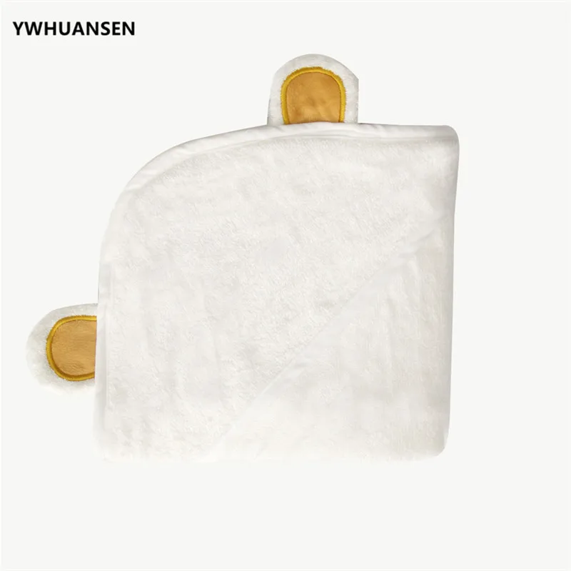 90*90cm Autumn Winter Baby Towel With A Hood Bamboo Fiber Kids' Bath Towel Cute Ear Infant Wrap Blanket Newborn Stuff