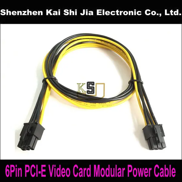 Кабель питания 100 шт./лот PCI E 6 контактов штекер для графической видеокарты GPU ETH