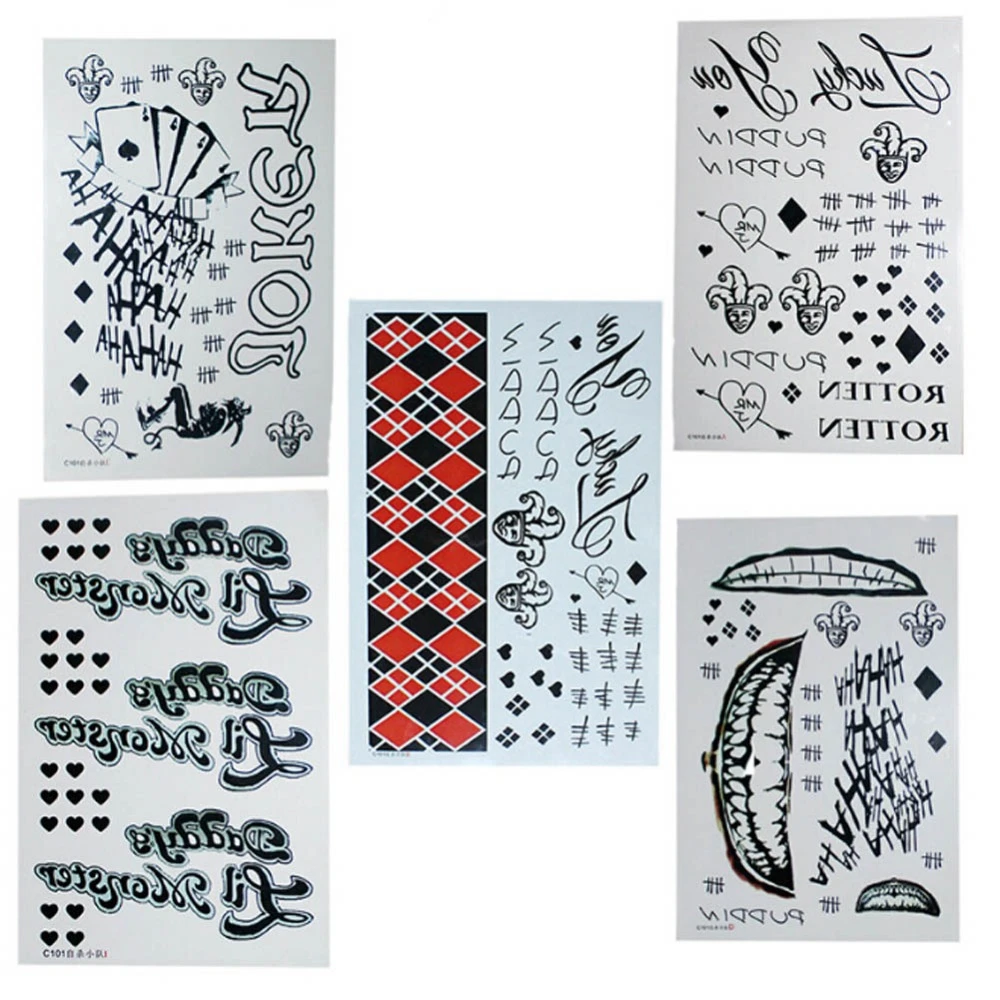 Joker Full Body Suicide Squad Harley Quinn Temporary Tattoo Stickers Waterproof Tattoo Stickers Waterproof Temporary Tattoo Sticker Waterprooftattoo Sticker Aliexpress