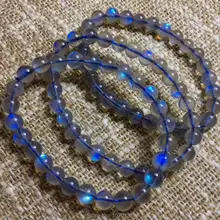 Wow! AA бусины из Лабрадорита 6-7 мм браслет 7,5 дюймов бусы оптом FPPJ природа