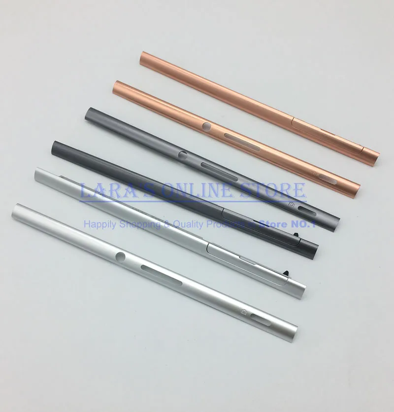 

Silver&Black New for Sony Xperia XA Side Rail Stripe for Middle Frame Bezel Housing with Side Buttons + SIM SD Block Cover