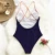CUPSHE Крест Блок Цельный Купальник Женщины V-образным вырезом Спинки Лоскутное Монокини 2021 Девушка Пляж Регулируемый Btahing Костюмы Купальники