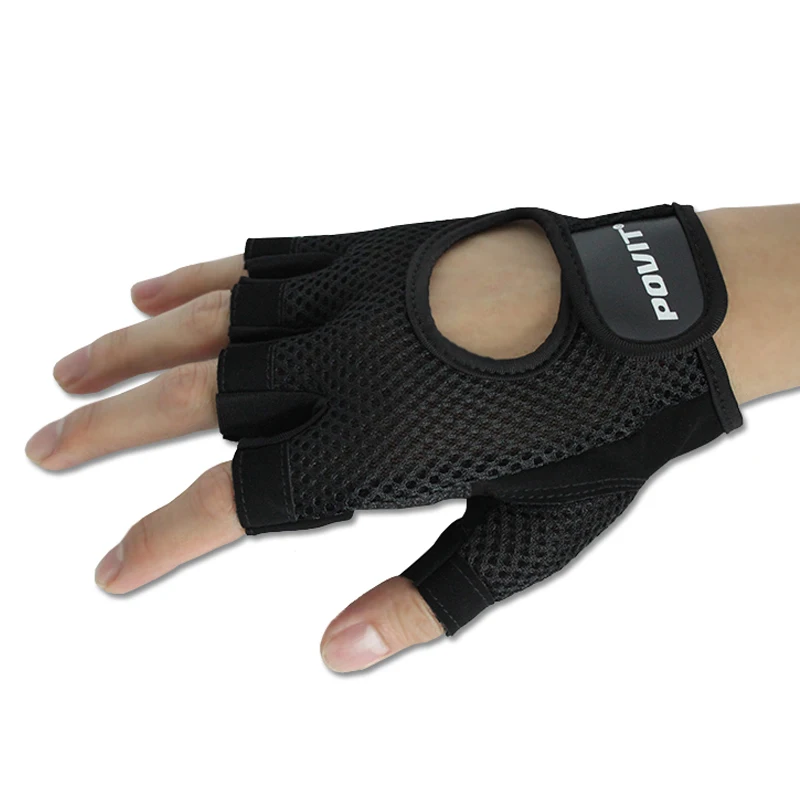 POVIT 1Pair Body Building Fitness Gloves Sports Training Weightlifting Gloves For Women/Men Crossfit Dumbbell Exercise Gym Glove