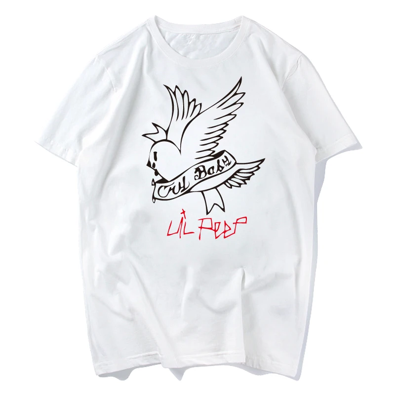 

Lil Peep T Shirt Men 2018 Short Sleeve T-shirt O-neck High Quality Hip Hop Tshirt white Summer Tops Streetwear s-xxxl