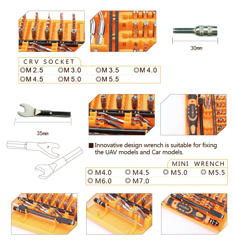 JAKEMY JM-8150 52 в 1 многофункциональные инструменты для ремонта самолета DIY Herramientas UAV Набор инструментов Набор отверток