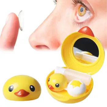 

Contact Lens Case Cartoon Animal Series Cute Mini Plastic Contact Lens Organizer with Mirror Tweezer