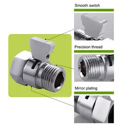 Насадки для душа отключения клапан быстрого короткое переключатель с латунной ручкой хром LB88