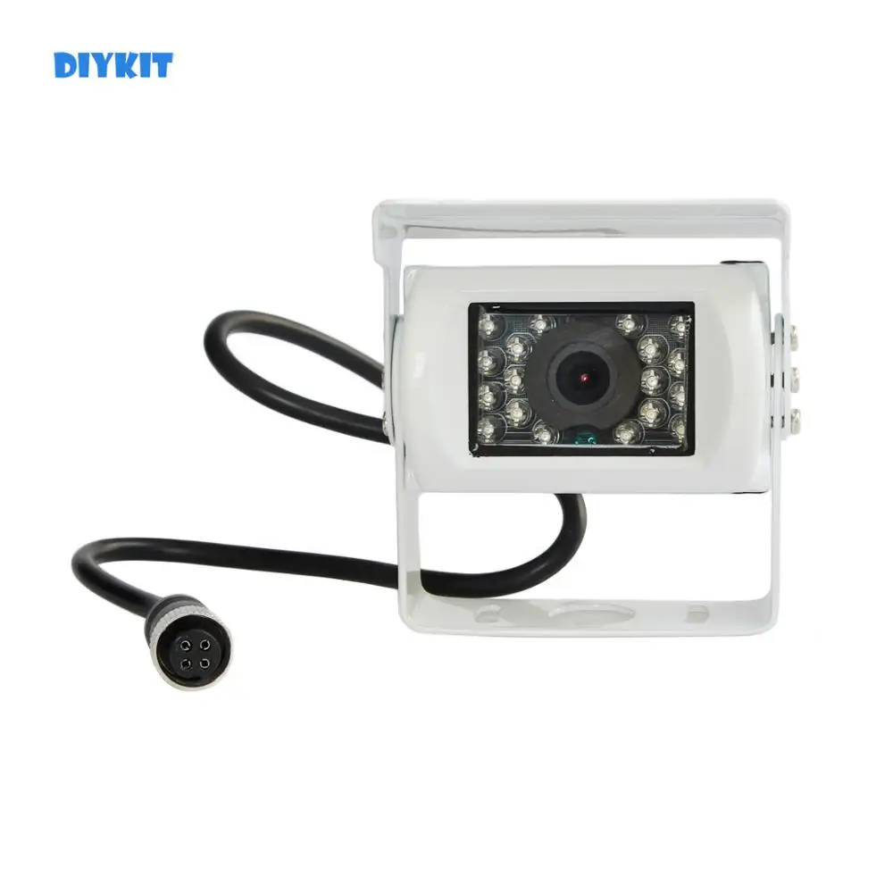 

DIYKIT 4PIN HD CCD IR Night Vision Car Rear View Reversing Parking Camera for Truck Van Bus Lorry White