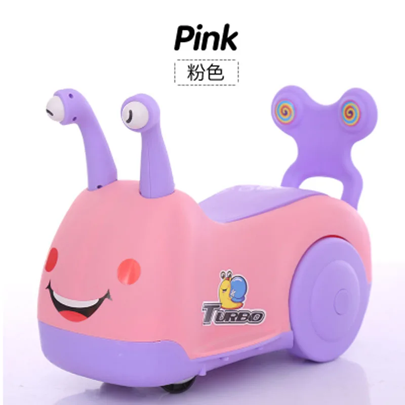 Kids Ride On Animals scooters Car Toys for Children cute snail Toy Car Early Education Music+ Light 1-3 Years Old