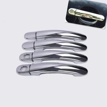 

FUNDUOO For VW Tiguan 2009 2010 2011 2012 2013 2014 2 KEYHOLES CHROME SIDE DOOR HANDLE BAR COVER CATCH TRIM MOLDING ACCESSORIES