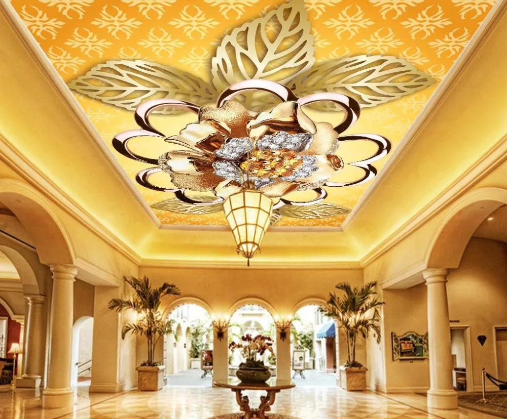 Luxurious Ceiling Wallpapers House Interior Decoration Living Room
