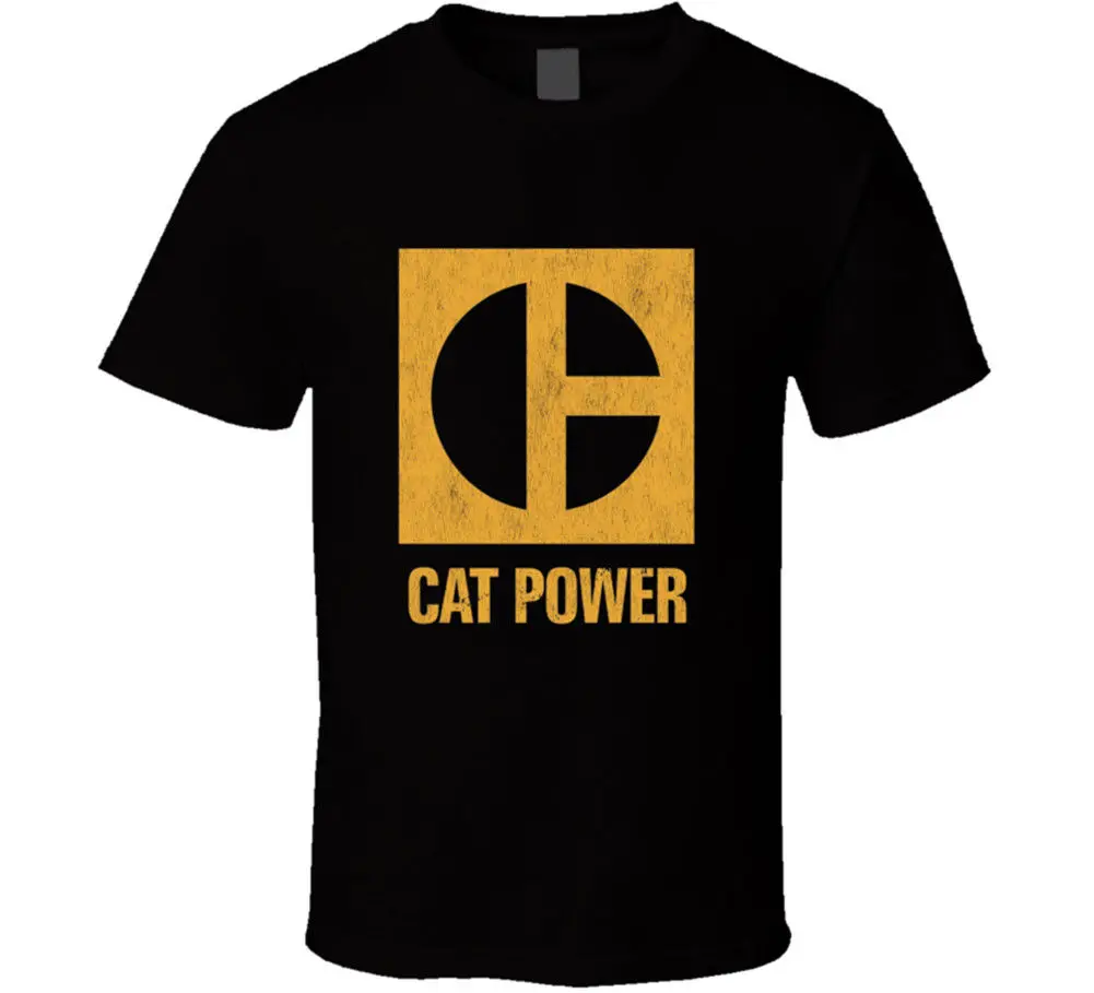 Caterpillar Cat Power T Shirt Tee Construction Excavator Weathered