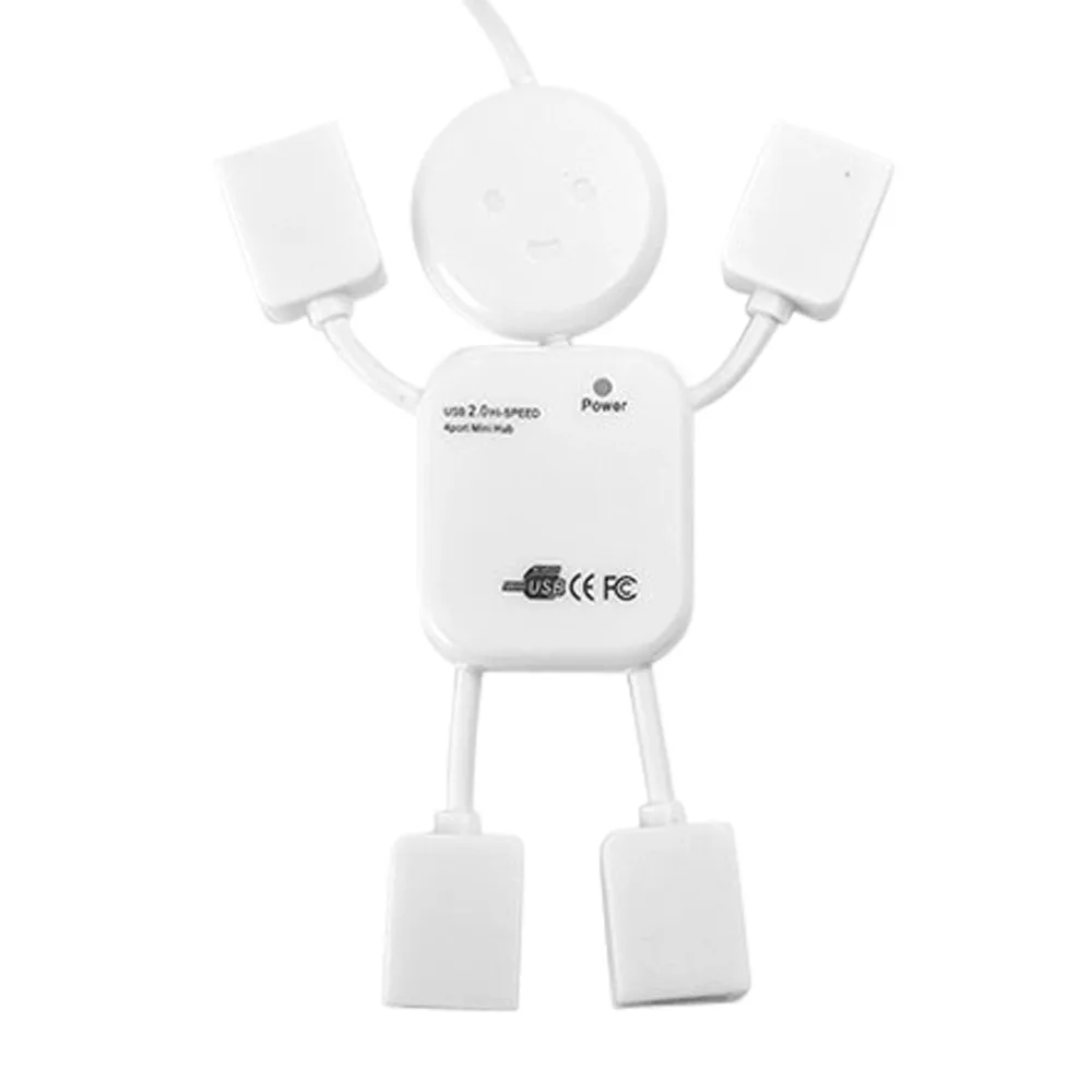 Vovotrade новый 4 портовый концентратор Высокоскоростной USB 2 0 гуманоидный сплиттер