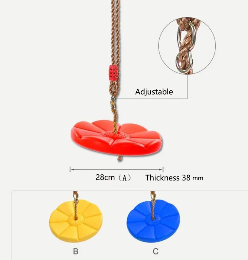 Children Swing Disc Toy Seat Kids Swing Round Rope Swings Outdoor Playground Hanging Garden Play Entertainment Activity