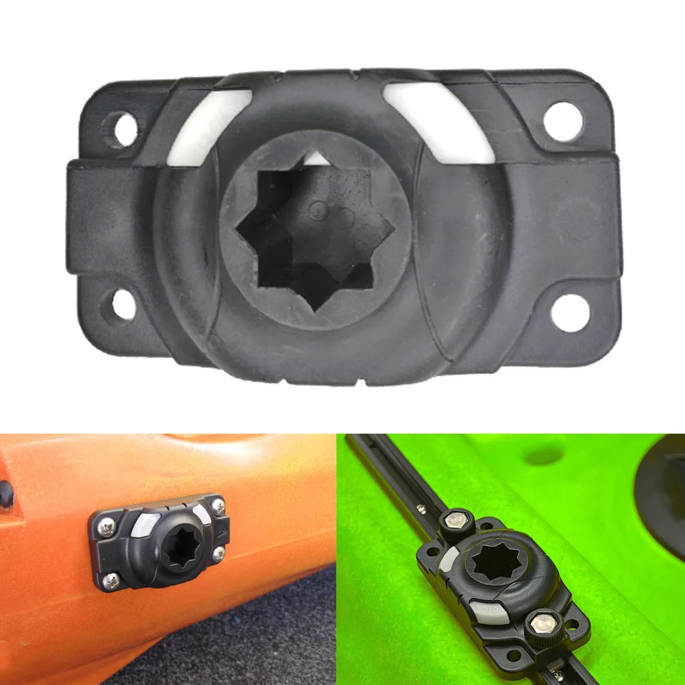 Inflatable Boat Canoe Kayak Fishing Rod Holder Mount Base Supporter Slide Rail Kayak Fishing Accessories without Screws kayak rail track screws