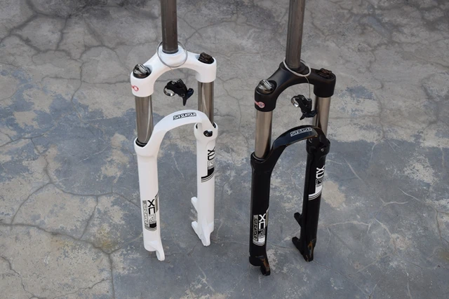 Cheap 2015 suntour forks XCR remote lockout bicycle forks mtb mountain bike disc brakes front fork suspension