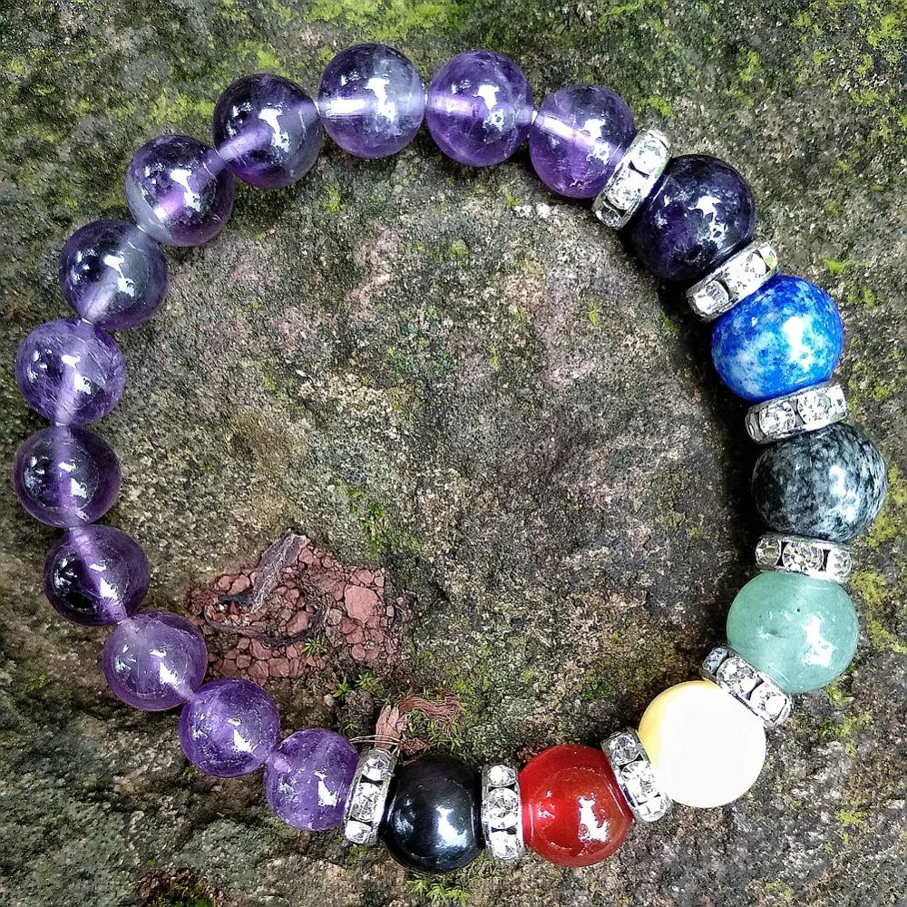 8mm amethyst chakra bracelet-1
