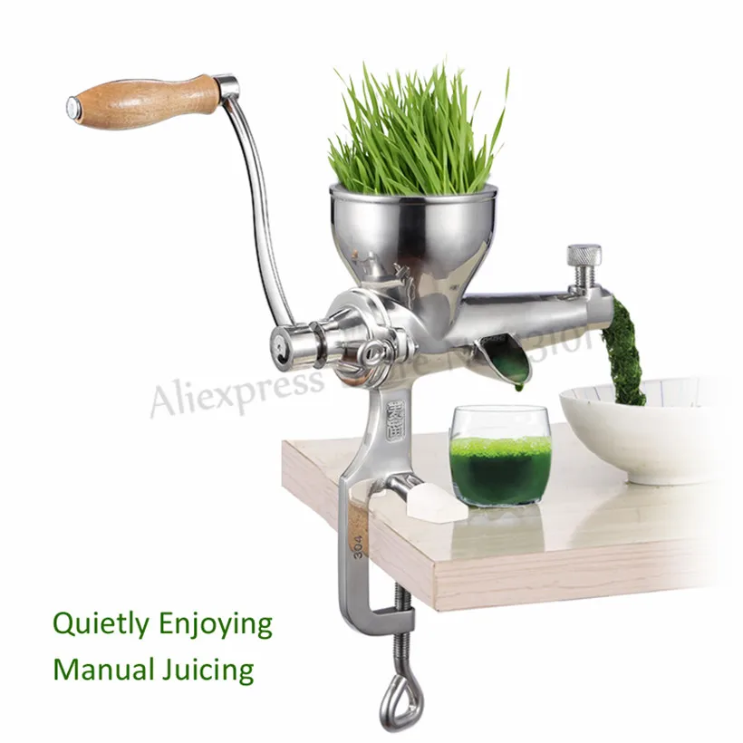 Hand Juice Extractor Wheat Grass Juicer Stainless Steel Manual Auger