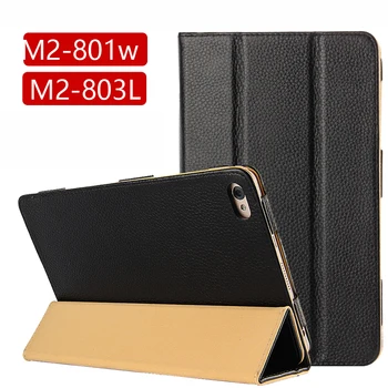 

High Quality Genuine Real Leather Stand Cover Funda Case For Huawei MediaPad M2 8.0 M2-801W M2-803L M2-802L Tablet + Film + Pen