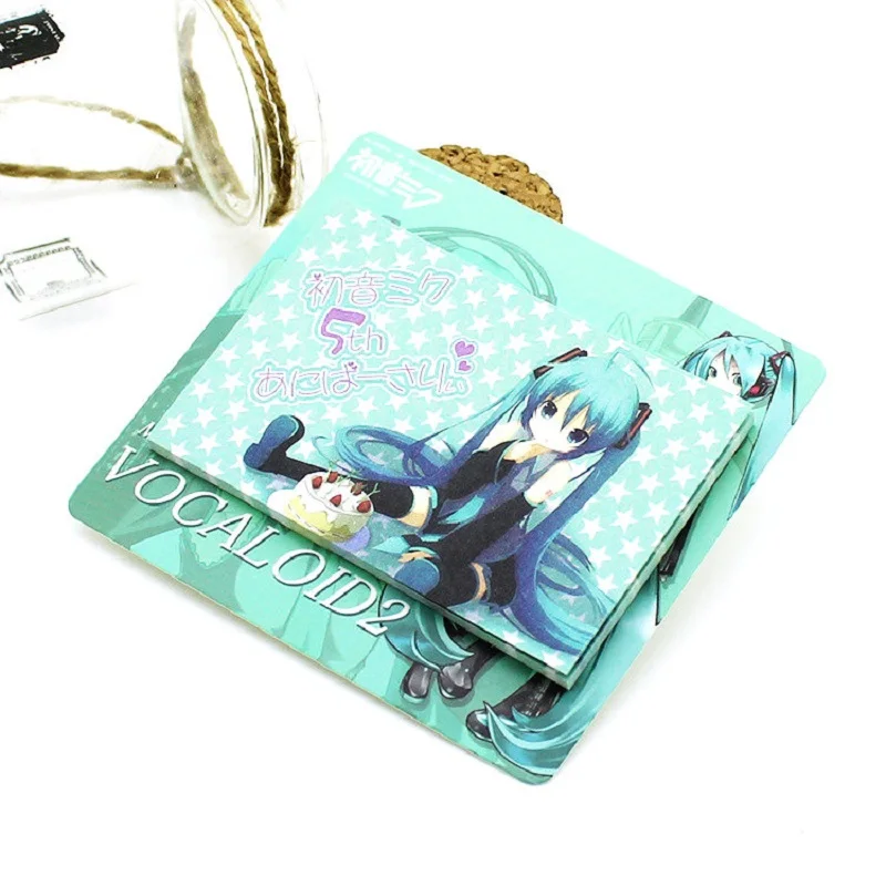 

3pcs Hatsune Miku Anime Memo Pad Notes Memo Post it Paper Sticker Page Flags School Office Korean Stationery Supplies Notebook