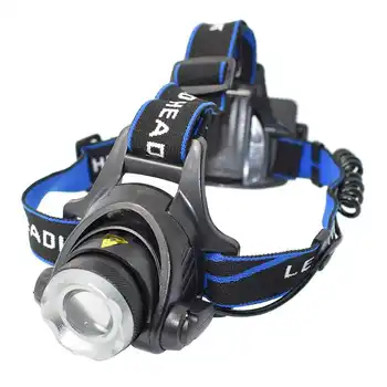 

Rechargeable Headlamp Flashlight Zoomable 3 Modes XM-L T6 Led Headlight Torch for Outdoor Running Camping