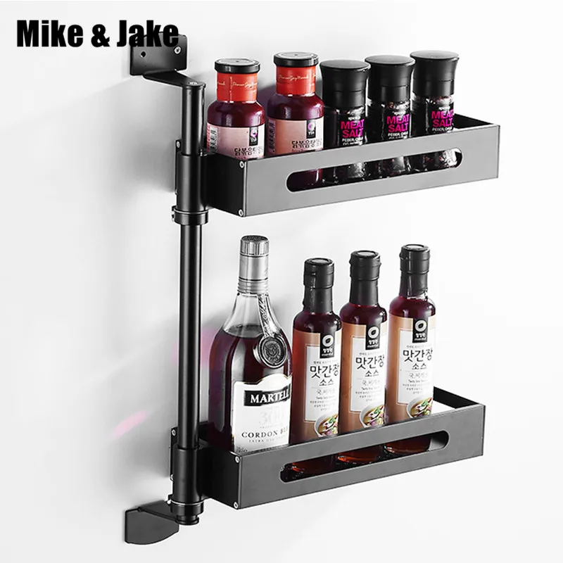 Kitchen wall shelf rotatable condiments shelf bathroom commodity she rack kitchen product Kitchen rack article shelf