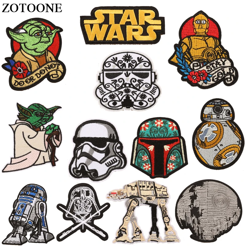 Robot Patches Applique Sew on Badge Fabric Cloth HandCraft Embroidery Sticker