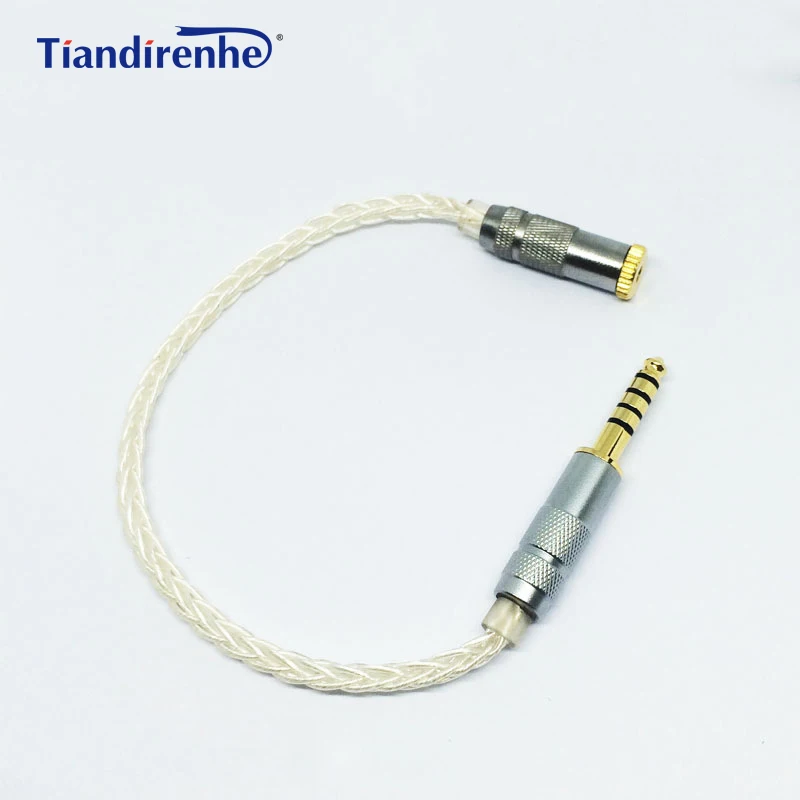 

4.4mm Balance Interface to 3.5mm Balance Adpter Cable 8 Shares 72 Core Silver Plated Audio cable Wire 4.4mm Male to 3.5mm Female